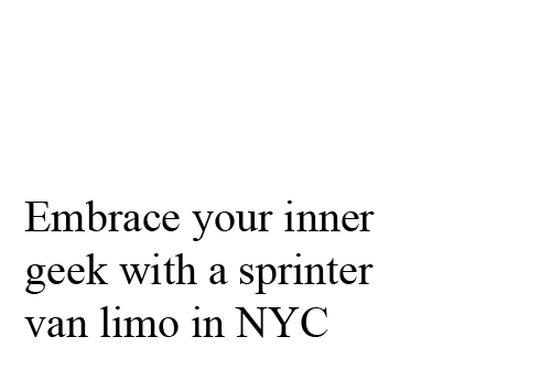 Sprinter Van Limo in NYC